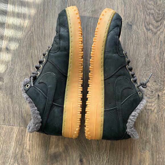 Nike Air Force 1 Winter Sherpa Sneakers in Black Thunder Men\'s Size 12 main image 5